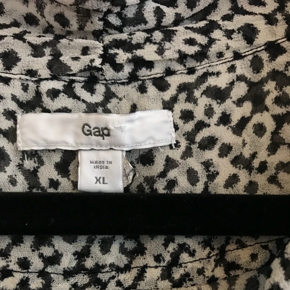 Sleeveless black and white tie-neck blouse Gap XL - Picture 3 of 5